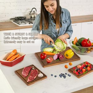 Tabla de Cortar de Madera Ecológica para una Cocina Sostenible con Textura de Madera Natural y Segura para el Contacto con Alimentos - Product Image 3
