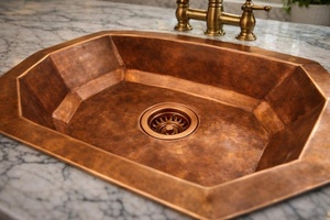Lavabo de cobre premium: solución de lujo para baño, producto de interior de alta gama, lavabo de cobre artesanal, artículo decorativo. - Product Image 2
