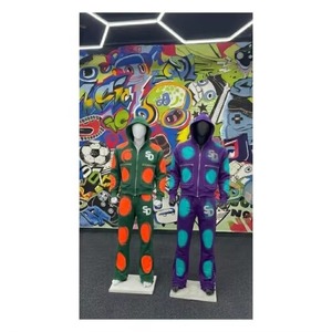 Conjunto Deportivo de Dos Piezas para Hombre, Ligero, de Invierno, Holgado, Transpirable, con Forro de Felpa de Algodón, Estampado Informal, con Capucha - Product Image 6