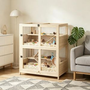 Gabbia di Lusso in Acciaio Inossidabile per Animali Domestici con Motivo Personalizzato per Razze Piccole, Medie e Grandi per Allevamento e Alloggio Interno - Product Image 1