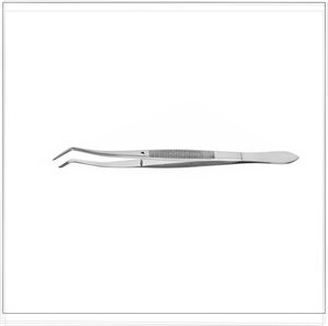 แหนบปลายหยักมุมฉาก 16 ซม. ยี่ห้อ Meriam CE ISO Certified สำหรับงานทันตกรรมและศัลยกรรม ใช้สำหรับคีบสำลีและวัสดุอื่นๆ อุปกรณ์ผ่าตัดพื้นฐาน - Product Image 3
