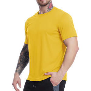 T-shirt de sport pour homme, coupe slim, en coton biologique, imprimé, pour la course à pied et le sport - Product Image 6
