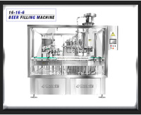 Petite machine de mise en bouteille de bière électrique automatique avec emballage en verre, contrôle PLC