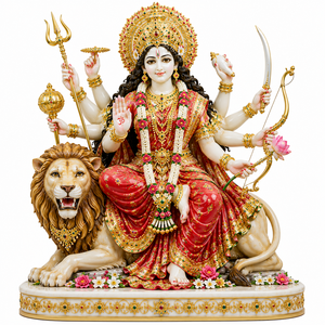 Fabricante de Ídolos de Mármol Tradicionales Personalizados, Estatua de Dios de Mármol Blanco Hecha a Mano, Murti de Diosa Hindú Personalizada, Decoración de Templo Radha - Product Image 4