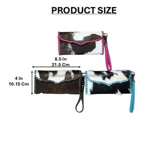 Pochette élégante rose en cuir de vachette véritable faite à la main pour femme, porte-cartes et porte-monnaie OEM en cuir véritable avec dragonne - Product Image 2