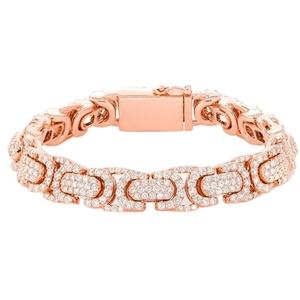 Nuevo enlace de tenis de moissanita único para pulsera, joyería de diamantes de Hip Hop, regalo de compromiso para ella, brazaletes indios de moda - Product Image 1