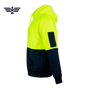 Sudadera con Capucha de Trabajo Personalizada para Hombre, Talla Grande, de Alta Visibilidad, Bicolor, con Serigrafía, de Poliéster, con Forro Polar de Seguridad - Product Image 5