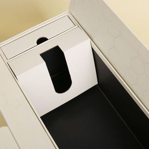 Custom EcoRev Double Open Door Flip Gift Boxes Magnet Closure Rigid Art Paper Packaging for <b>Red</b> Wine Embossed Sponge - Product Image 3