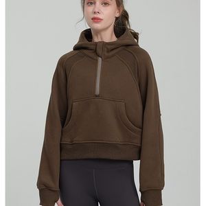 Oversized Hooded Pullover <b>Sweatshirt</b> Long Solid Color Unisex Regular Sleeve Fleece 100% Cotton Windproof Eco-Friendly 300g - Product Image 6