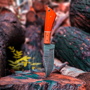 Cuchillo para Camping y Caza Hecho con Acero de Damasco y Mango de Madera para Pedidos al por Mayor y Personalización de Marca - Product Image 6