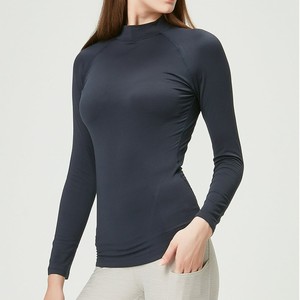 Camiseta de Manga Larga con Cuello Alto para Mujer, Color Azul Marino, Transpirable, de Secado Rápido, para Montar a Caballo, Nueva Llegada 2026 - Product Image 2