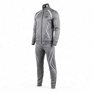 Chándal de sublimación premium para hombre, tela de poliéster transpirable, chaqueta con cremallera completa estampada a medida, pantalones a juego, cómodo y deportivo. - Product Image 4