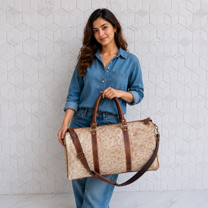 Bolsa de Viaje Unisex de Cuero Vacuno de Diseño Único con Estampados de Animales, de Alta Calidad, Gran Capacidad, Multifuncional y Hecha a Mano - Product Image 3