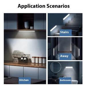 Hot sales Detachable Portable Aluminum Motion Sensor <b>LED</b> Strip <b>Light</b> for rental spaces without wiring - Product Image 5