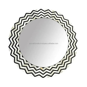 Exportador indio moderno espejo de pared con incrustaciones de hueso para sala de estar o comedor y baño de lujo disponible para precio de exportación - Product Image 1