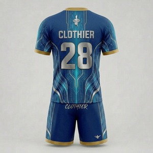 Uniforme de Fútbol de Diseño Único al por Mayor con Impresión por Sublimación para Adultos Hombres, Uniforme de Fútbol Transpirable de Poliéster - Product Image 4