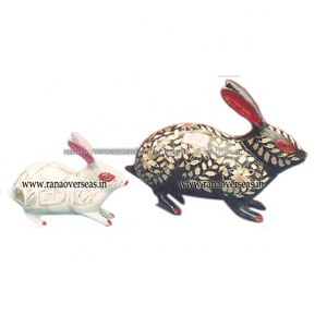 Statue en métal Offre Spéciale Figurines de lapin en laiton Sculpture décorative en métal pièce parfaite pour la décoration - Product Image 1