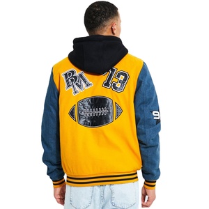 Plus Size <b>Mens</b> Wool Varsity Baseball Winter Jacket - Product Image 2