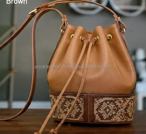 2026 Fashionable Design <b>Large</b> Capacity Handmade Cow Bucket <b>Bag</b> Ladies Hand Tooled Leather Single Shoulder Crossbody Handbags - Product Image 2