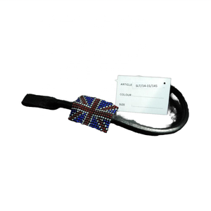 Indian Leather Brow Band with <b>UK</b> Flag Design and Crystals Horse Product from the <b>UK</b>. - Product Image 1