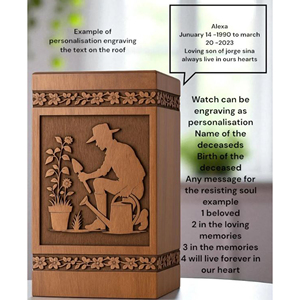Custom Engraved Wooden Resin Urn Box: Pet/Human <b>Memorial</b> <b>Keepsake</b> urn <b>Memorial</b> <b>Keepsake</b> by AYAANS - Product Image 6
