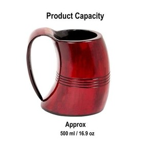 Mug et tasse à café en corne naturelle faits à la main |   Verres rustiques en corne de buffle pour la bière, les boissons et la décoration intérieure - Product Image 4