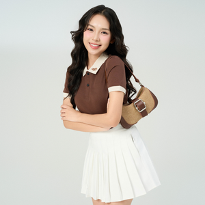 Polo de peso pesado unisex cuello de contraste 230gsm mezcla de algodón de secado rápido bordado personalizado listo para enviar - Product Image 2