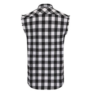 เสื้อเชิ้ตแฟลนเนลแขนกุดลำลองลดราคาพิเศษ ทรงปกติ ติดกระดุม ผ้าไม่ยับ แฟชั่นหรูหรา - Product Image 2