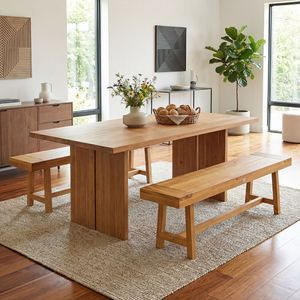 Panca in Legno Massello da 63 Pollici per Sala da Pranzo, Ospita Fino a 3 Persone - Product Image 3