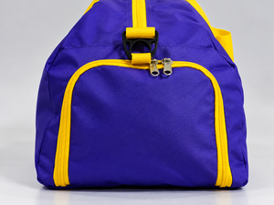 Bolsa Deportiva Personalizada con Logotipo, de Nailon, 30-40L, Morado y Amarillo, para Viajes de Equipo, Gimnasio, Fabricante, OEM, ODM, Venta al Por Mayor - Product Image 3