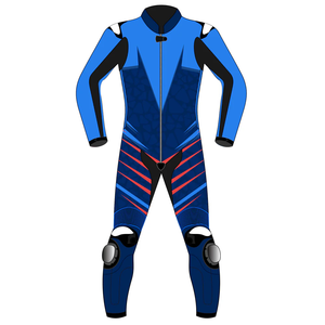 Traje de Motociclismo Personalizado para Hombre, de Cuero Vacuno/Canguro, Mono de Carreras, Traje de Motociclista de Una Pieza, con Protección OEM CE - Product Image 1
