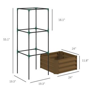 Fioriera Quadrata in Legno per Piante e Fiori, Modello INS, Forniture da Giardino, Vaso in Plastica per Irrigazione e Piantumazione - Product Image 4