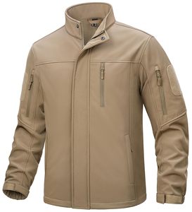 Vestes en Softshell Polaire pour Hommes, Résistantes à l'Usure, Fermeture Éclair Intégrale, Vêtements de Travail, Coupe-Vent, Chaudes, Parkas de Randonnée - Product Image 1