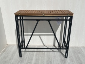 High Quality Modern Rattan Acacia Wood Garden <b>Set</b> 5-Piece Dining Furniture Steel Frame Waterproof Durable for Garden <b>Outdoor</b> Use - Product Image 4