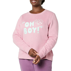 Sweat-shirts décontractés pour femmes à fente latérale, ourlet asymétrique, col rond, manches longues, coupe décontractée, en molleton doux et mélange de coton - Product Image 4