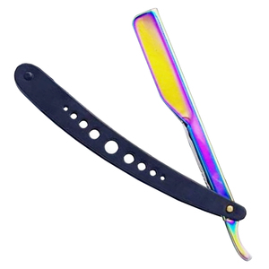 Navaja de Afeitar Plegable de Acero Inoxidable con Logotipo Personalizado, Navaja de Afeitar Profesional para Barbería, Herramienta de Aseo Masculino, MOQ Bajo, Venta al Por Mayor - Product Image 6