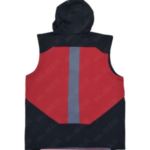 Camisetas sin mangas con capucha para hombre, sudaderas con capucha para gimnasio, camisetas de culturismo, sudaderas con capucha para hombre con bolsillo con cremallera y panel en contraste - Product Image 4