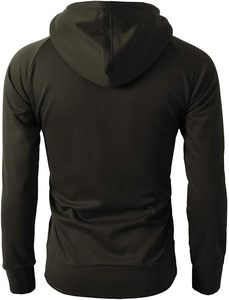 Sweat-shirt à capuche en tricot jacquard pour homme – Sweat-shirt noir léger et confortable avec capuche - Product Image 3