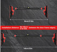 Barre de dips réglable 70-100 cm en alliage d'aluminium rouge, équipement de gym à domicile, utilisation universelle