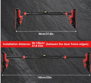 Barre de dips réglable 70-100 cm en alliage d'aluminium rouge, équipement de gym à domicile, utilisation universelle - Product Image 4