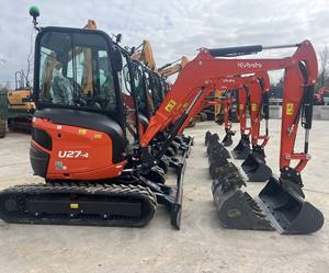 รถขุดตีนตะขาบขนาดเล็ก Kubota U27-4 พร้อมห้องโดยสารลดเสียงรบกวน ความจุบุ้งกี๋ 0.03 ลูกบาศก์เมตร - Product Image 3