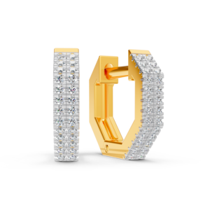 Pendientes de Oro Sólido de 14K, 9K, 10K y 18K con Diamantes de Laboratorio, Certificados por IGI, RJC, ODM, OEM, Fabricante de Joyería Fina Ética, Venta al por Mayor EA501896 - Product Image 3