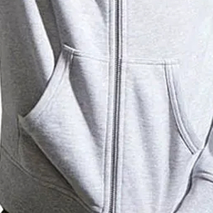 Men's Gray Hooded <b>Zip</b>-<b>Up</b> Sweatshirt Regular Fit Cotton French Terry Casual Streetwear With Front Logo Print Autumn Wear - Product Image 5