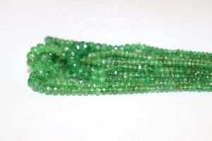 Tsavorite naturelle perles rondelle à facettes 3-7mm grenat vert pierres précieuses en vrac perles à facettes - Product Image 6