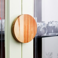 Bouton de meuble rond en bois fait main, style scandinave, poignée de cuisine durable, quincaillerie de porte