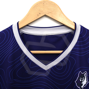 เสื้อวอลเลย์บอลแบบซับลิเมชั่นขายส่ง แขนยาว คอวี ยูนิเซ็กซ์ สำหรับผู้ใหญ่ ระบายเหงื่อได้ดี ผ้าโพลีเอสเตอร์ 180 กรัม สกรีนชื่อทีมได้ตามต้องการ - Product Image 3