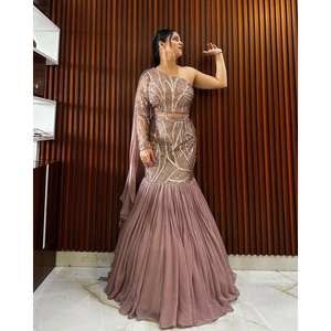 Conjunto Elegante de Lehenga Choli para Mujer, Estilo Moderno, para Fiestas - Product Image 2