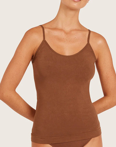 Camisetas sin mangas de jersey con cuello en U para mujer, color marrón, de primera calidad, transpirables, de secado rápido, color sólido, diseño personalizado en la parte delantera, precio económico, MOQ bajo - Product Image 3
