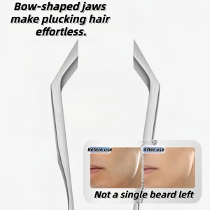 Pinzas de Acero Inoxidable para Cejas, Pinzas de Precisión con Dientes Finos, Herramienta Metálica para el Cuidado de las Cejas para Salón y Uso Diario - Product Image 2