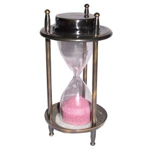 Brújula con temporizador de arena de latón náutico de diseño único, mesa de artículos de Metal de buena calidad, artículo de latón, reloj de arena, artículo promocional marítimo - Product Image 1
